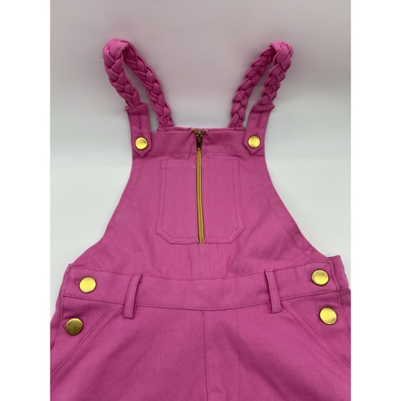 Extremely Me‎ Girls Overalls - Pink - Size 6X - Braided Straps - Picture 2 of 6
